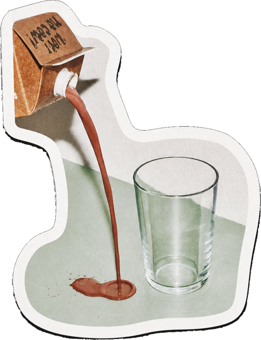 A spilled coffee